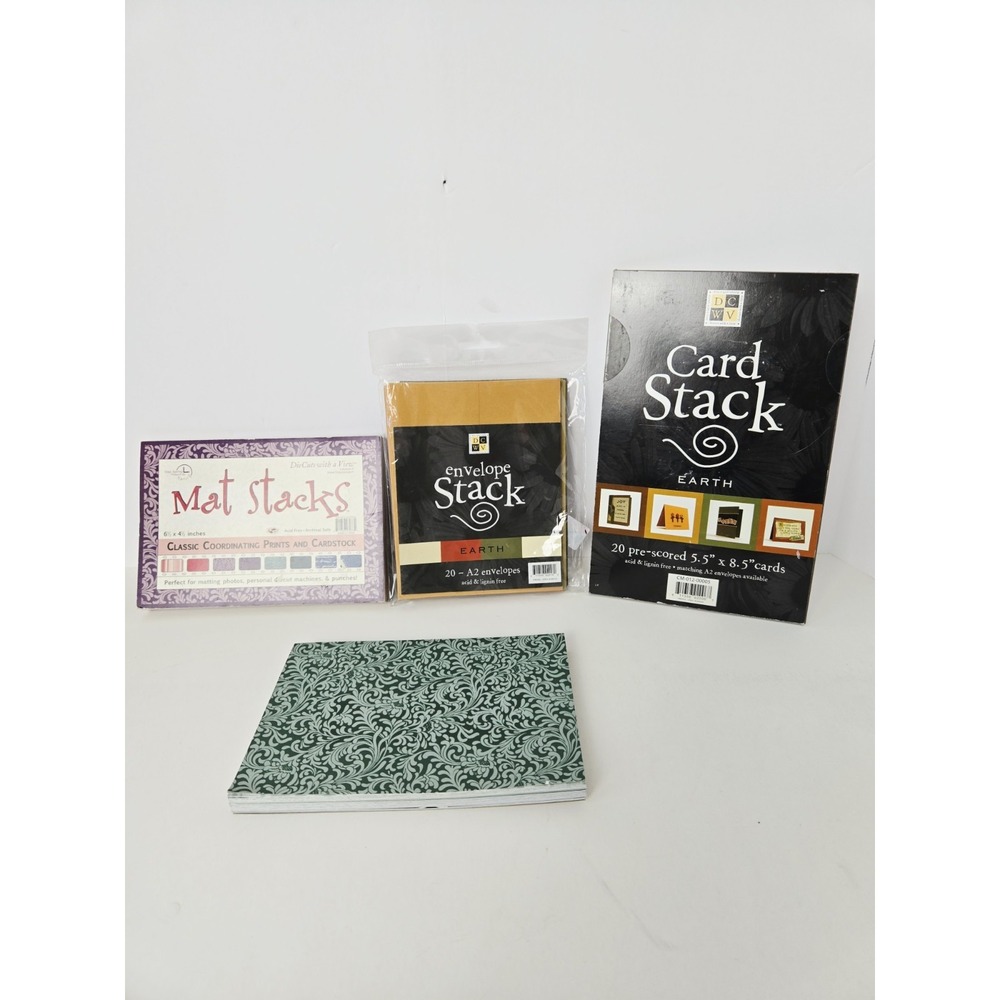 Diecuts with a View lot Mat Card Envelope Stacks cardstock scrapbooking